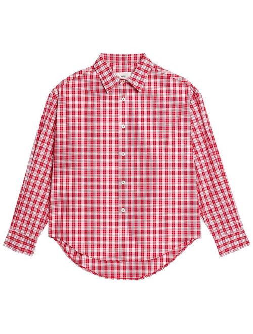 AMI Paris plaid-print long-sleeve shirt