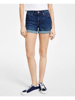 Tommy Jeans 4" Curvy Embroidered Shorts