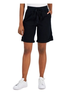 Style & Co Women's Woven Cuffed Pull-On Shorts, Created for Macy's