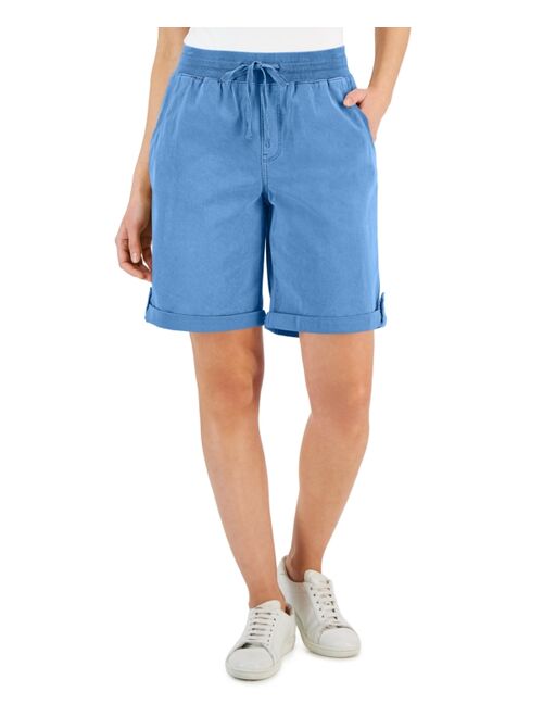 Style & Co Women's Woven Cuffed Pull-On Shorts, Created for Macy's