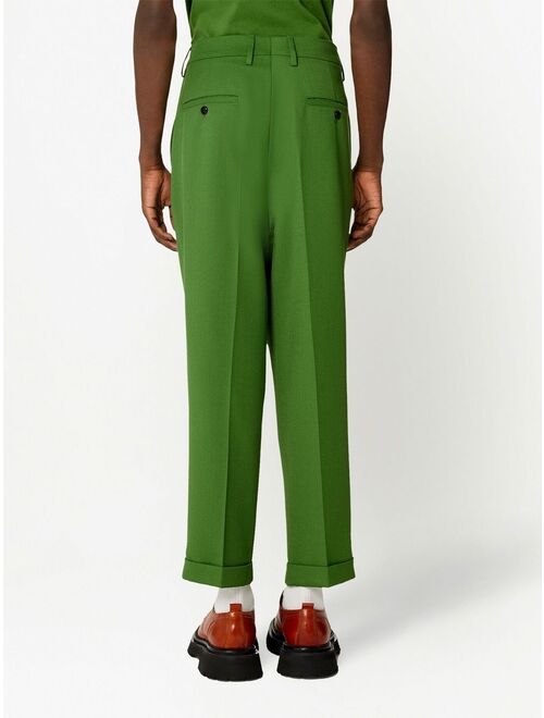 AMI Paris folded detail tapered trousers