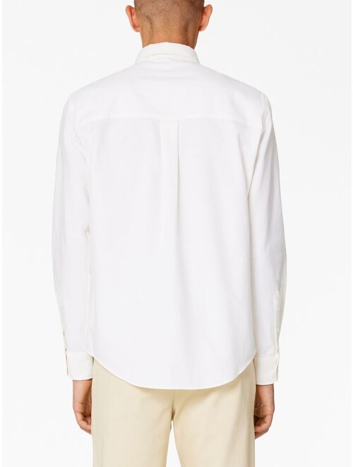 AMI Paris embroidered-logo poplin shirt