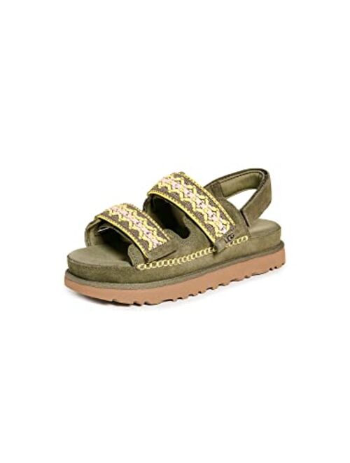 UGG Goldenstar Embroidered Suede Sandal