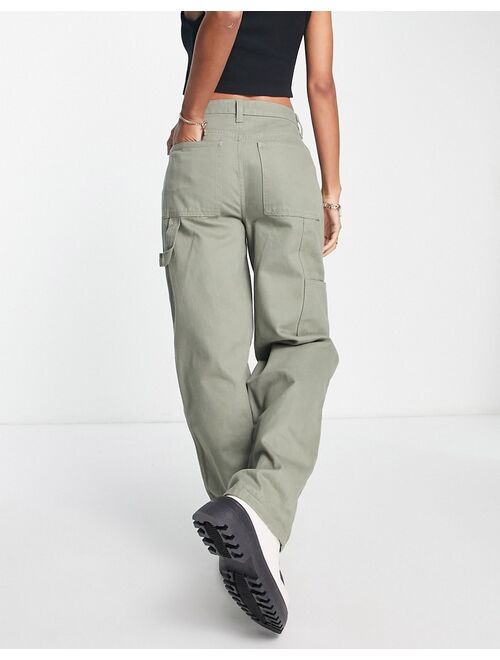 ASOS DESIGN cargo jeans in khaki