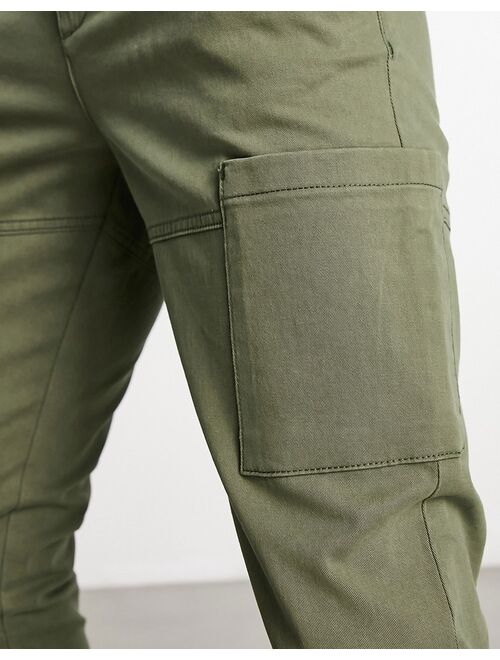 ASOS DESIGN skinny cargo pants in khaki