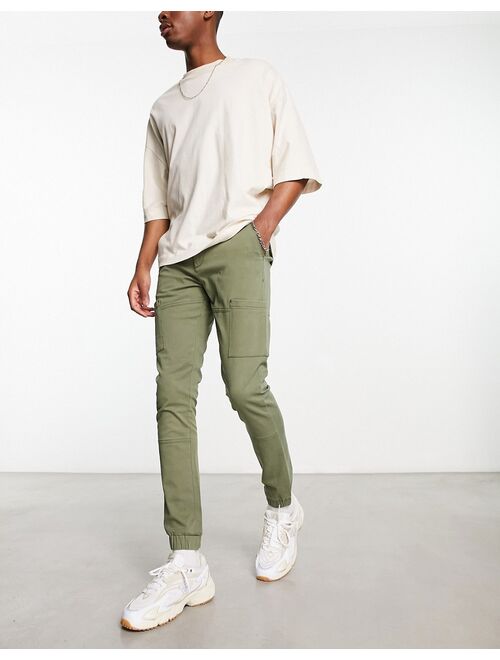 ASOS DESIGN skinny cargo pants in khaki