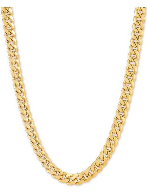 Italian Gold Miami Cuban Link Chain Necklace (6mm) 18-26" in 10k Yellow Gold or 10k White Gold