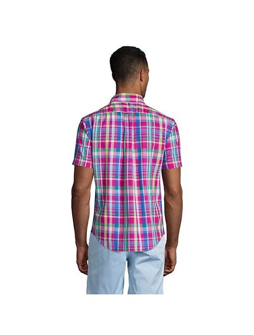 lands end Big & Tall Lands' End Traditional-Fit Madras Button-Down Shirt