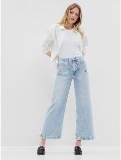 High Rise Stride Ankle Jeans with Washwell