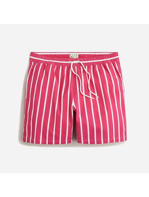 6" stretch swim trunk in multistripe