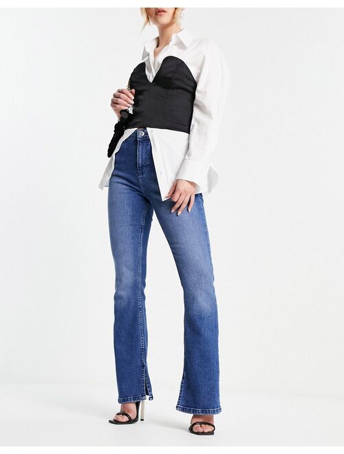 ASYOU slim leg puddle jean in indigo