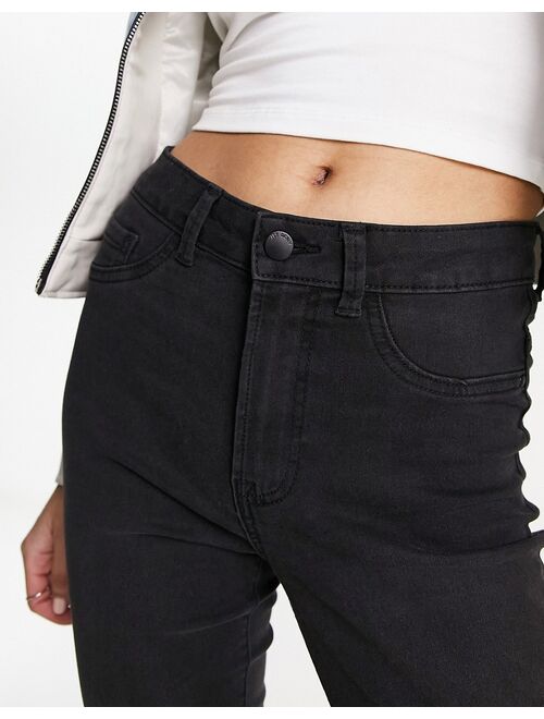 JDY high waist skinny jeans in washed black