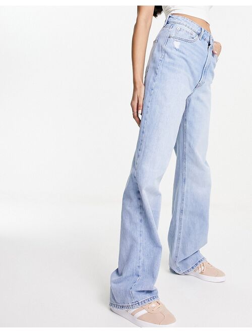 Stradivarius 90s baggy dad jeans in light blue