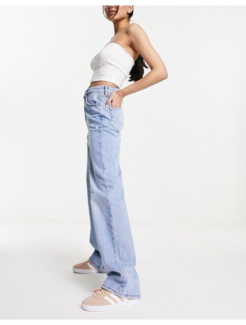 Stradivarius 90s baggy dad jeans in light blue