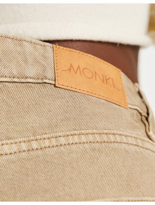 Monki cargo jeans in beige