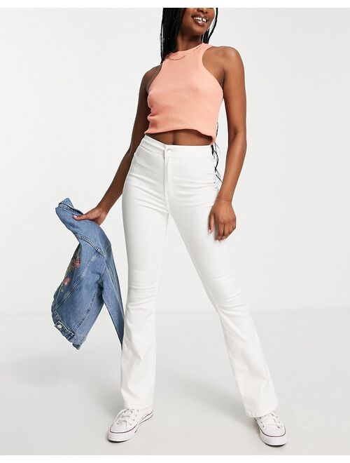 New Look skinny flare jean in white