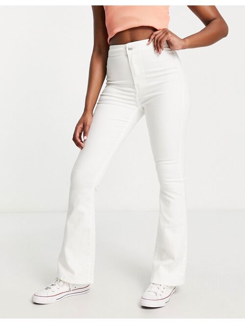 New Look skinny flare jean in white