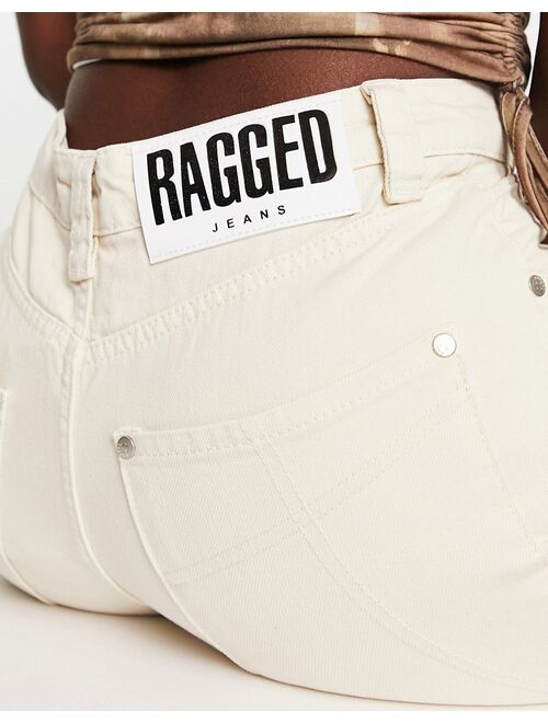 The Ragged Priest super wide street sweeper jeans in ecru