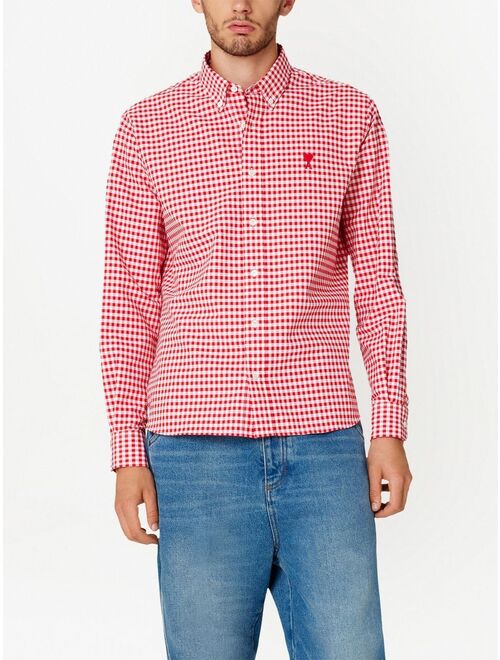 AMI Paris Ami de Coeur gingham check shirt