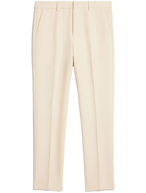 AMI Paris pressed-center cropped trousers