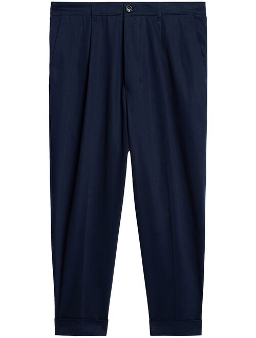 AMI Paris drop-crotch cropped trousers