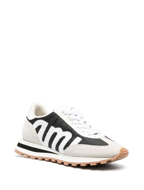 AMI Paris logo-patch panelled low-top trainers