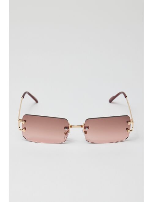 Urban Outfitters Berkeley Rimless Rectangle Sunglasses