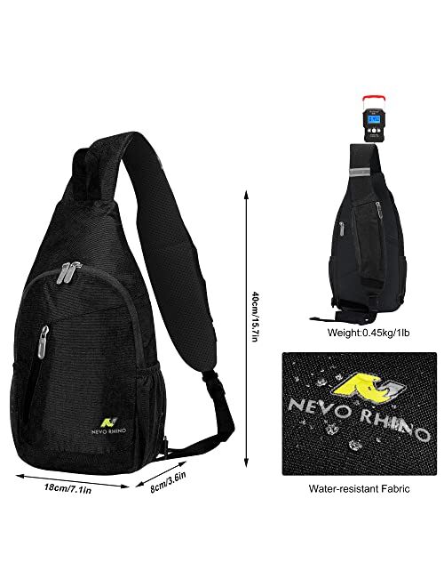 N NEVO RHINO Crossbody Bag Sling Backpack Sling Bag Travel Hiking Chest Bag Outdoor Sports Daypack