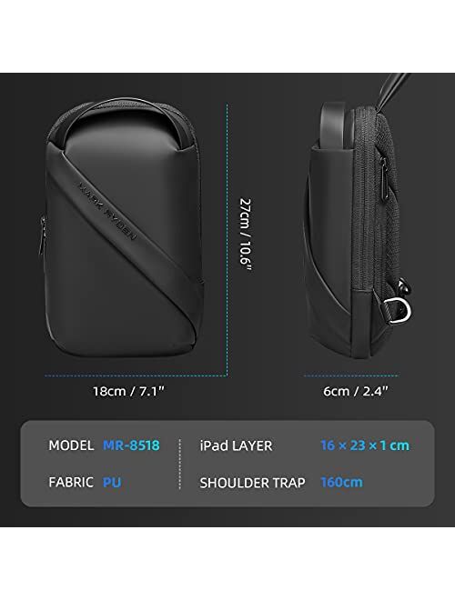 Muzee Crossbody Sling Bag Small Backpack for Women Men Lightweight One Strap Backpack Travel Hiking Chest Bag Daypack