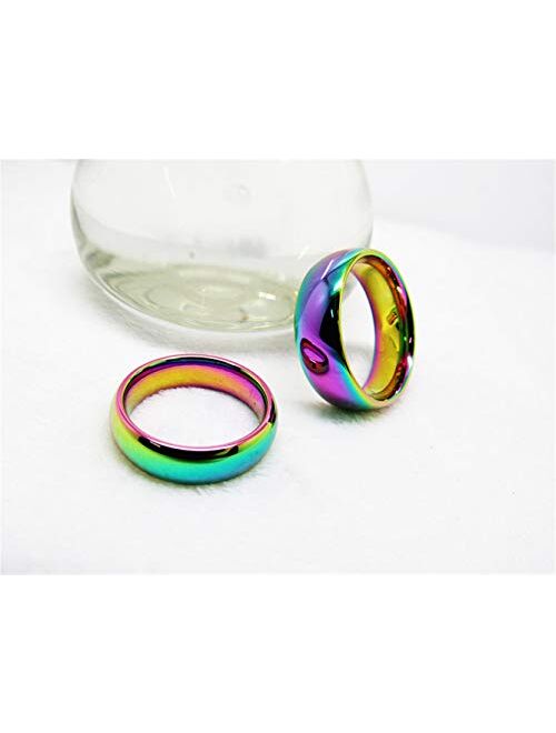 Fashion Month 5mm Tungsten Carbide Ring Rainbow Gay Lesbian Wedding Engagement Colorful LGBT Pride Band