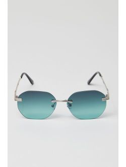 Castro Rimless Square Sunglasses