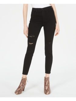 Celebrity Pink Juniors' High-Rise Distressed Curvy Skinny Jeans