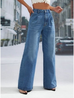 Washed Wide Leg Jeans