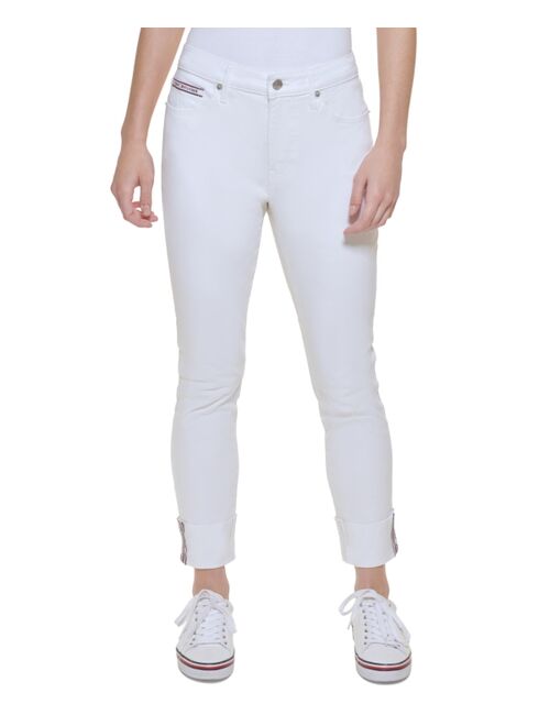 Tommy Hilfiger Women's Tribeca TH Flex Raw-Cuff Skinny Jeans