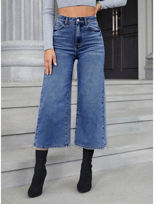 Shein High Waist Wide Leg Jeans