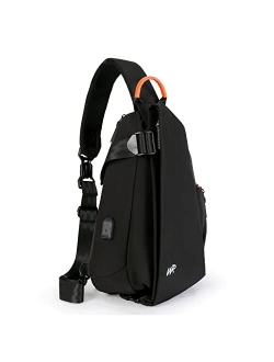 Sunmop Anti-Theft Crossbody Sling Bag for Men Women,Small Backpack One Shoulder Bag,Chest Bag Sling Backpack Water Resistant