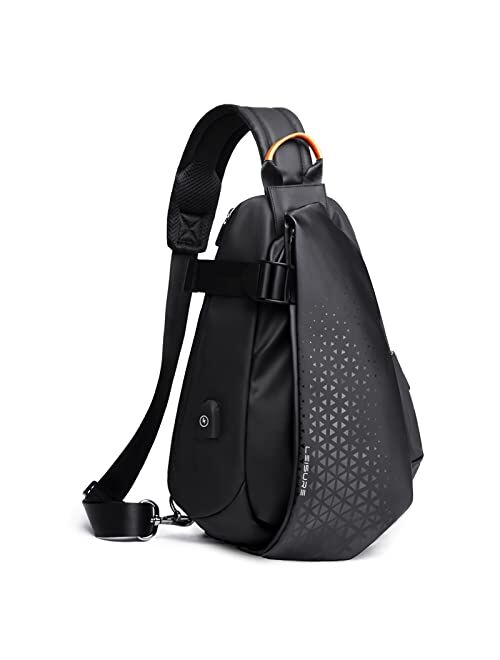 Sunmop Anti-Theft Crossbody Sling Bag for Men Women,Small Backpack One Shoulder Bag,Chest Bag Sling Backpack Water Resistant