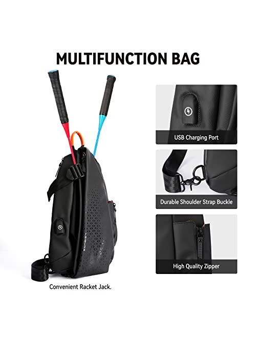 Sunmop Anti-Theft Crossbody Sling Bag for Men Women,Small Backpack One Shoulder Bag,Chest Bag Sling Backpack Water Resistant