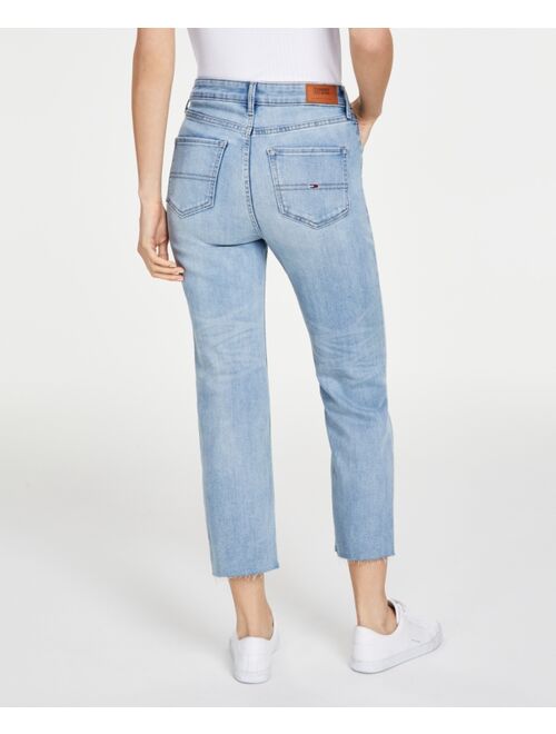 Tommy Jeans High-Rise Straight-Leg Cropped Jeans