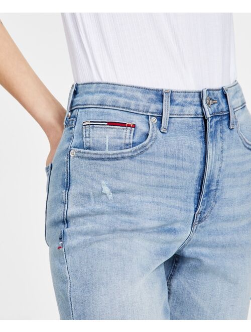 Tommy Jeans High-Rise Straight-Leg Cropped Jeans