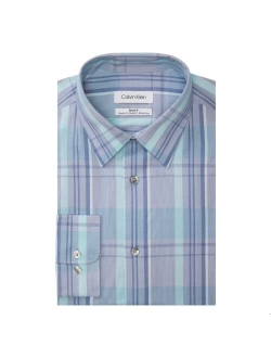 Men's Dress Shirts Non Iron Stretch Regular Fit Check