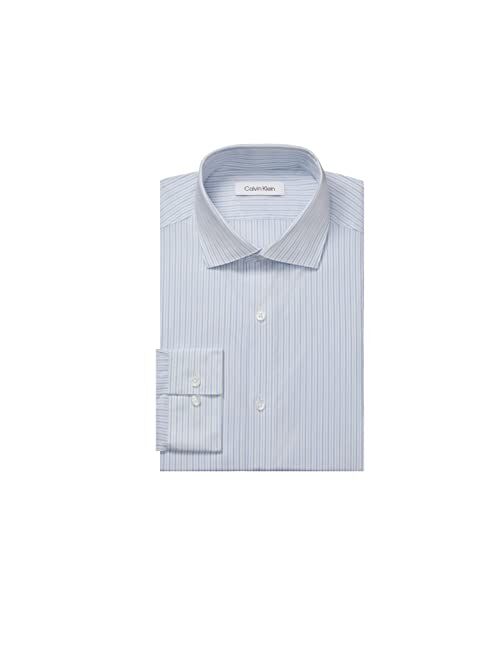 Calvin Klein Men's Dress Shirts Non Iron Stretch Regular Fit Check