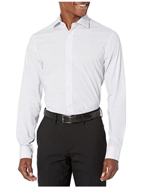 Calvin Klein Men's Dress Shirts Non Iron Stretch Regular Fit Check