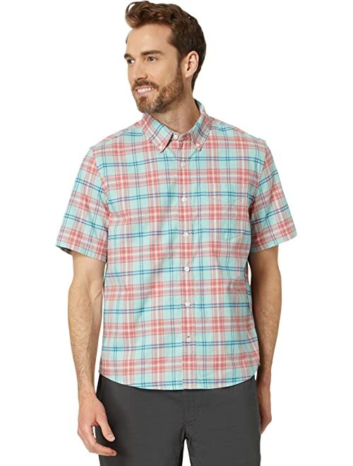 L.L.Bean Comfort Stretch Oxford Short Sleeve Slightly Fitted Plaid