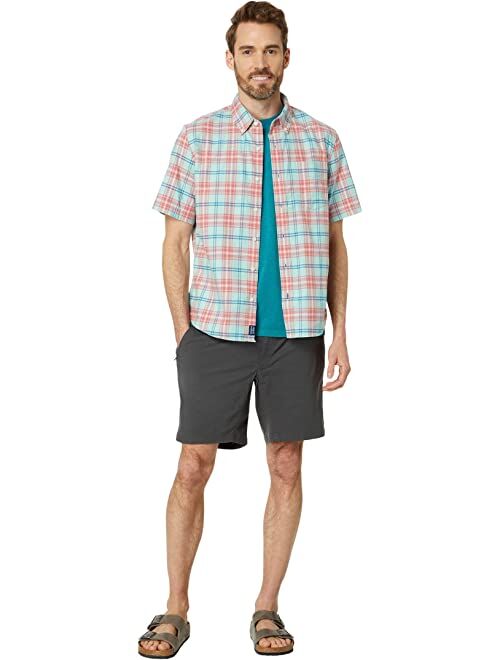 L.L.Bean Comfort Stretch Oxford Short Sleeve Slightly Fitted Plaid