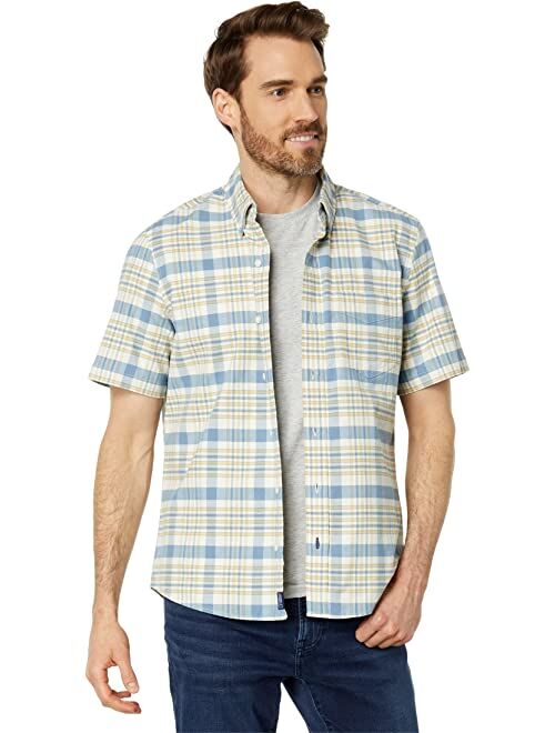 L.L.Bean Comfort Stretch Oxford Short Sleeve Slightly Fitted Plaid