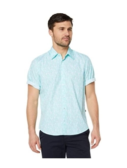 BOSS Rash Patterned Short Sleeve Button-Down Shirt