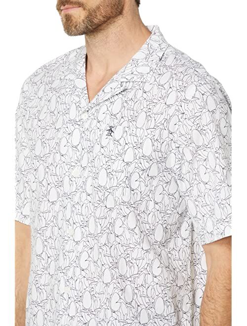 Original Penguin Woven Short Sleeve All Over Print Penguins