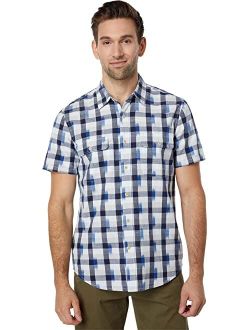 Ikat Plaid Workwear Short Sleeve Shirt