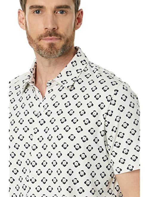 Vince Geo Floral Printed Short Sleeve Button-Down